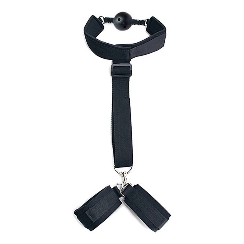 Neck-Wrist Restraint with Ball Gag