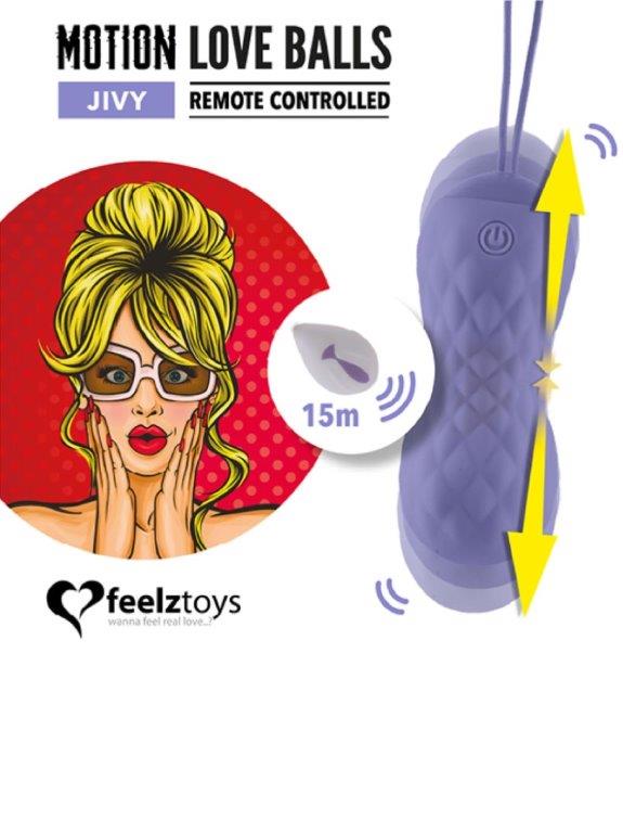 FeelzToys Motion Love Balls Jivy (USB rechargeable and remote)