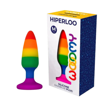 Wooomy Hiperloo Rainbow Butt Plug Medium